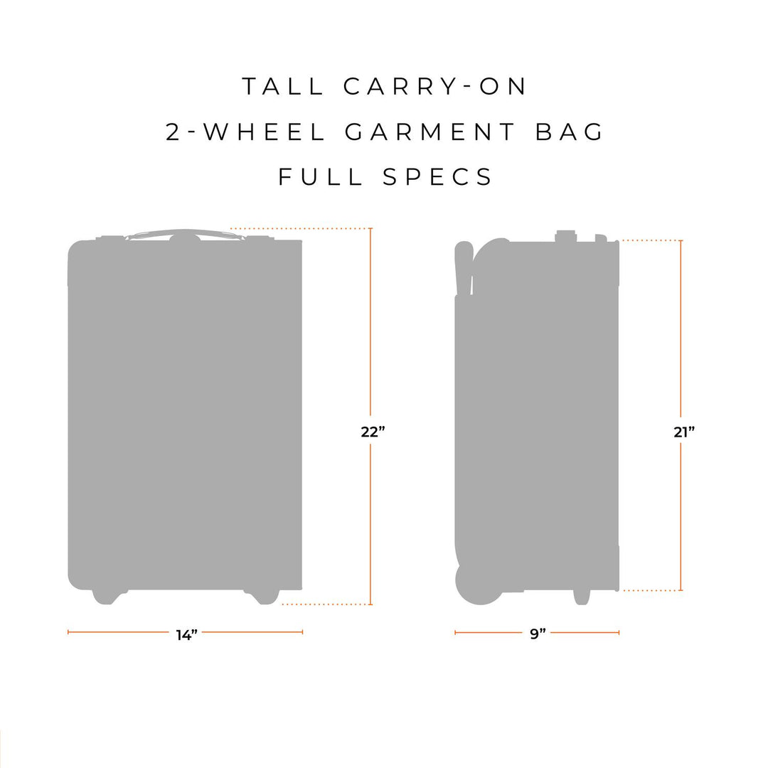 22" Carry-on 2-Wheel Garment Bag