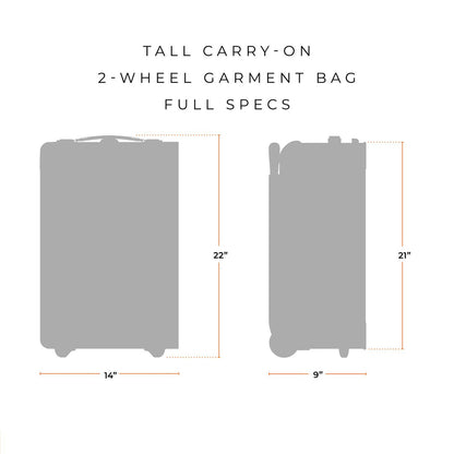 22" Carry-on 2-Wheel Garment Bag